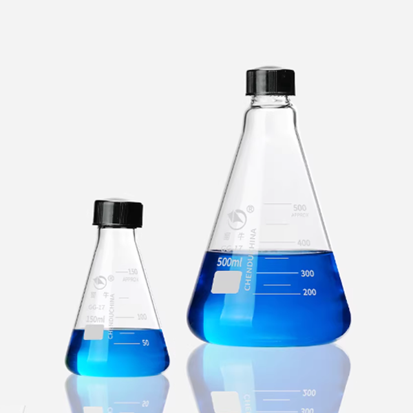 蜀牛罗口三角烧瓶,黑盖